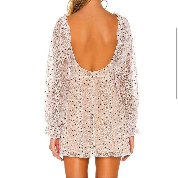 Tularosa | NWT Tess Mini Dress Embroidered Floral Size Small - Picture 2 of 15